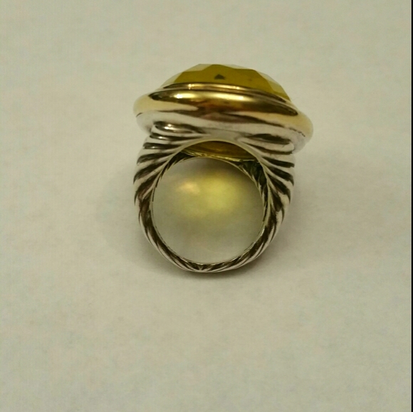 David Yurman Lemon Citrine SS/18K Ring - Picture 6 of 9
